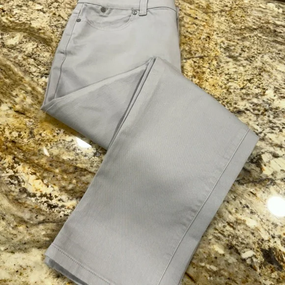 Talbots Simply Flattering 5 Pocket jeans- LOVELY GRAY size 12Petite - EUC! - Picture 14 of 15